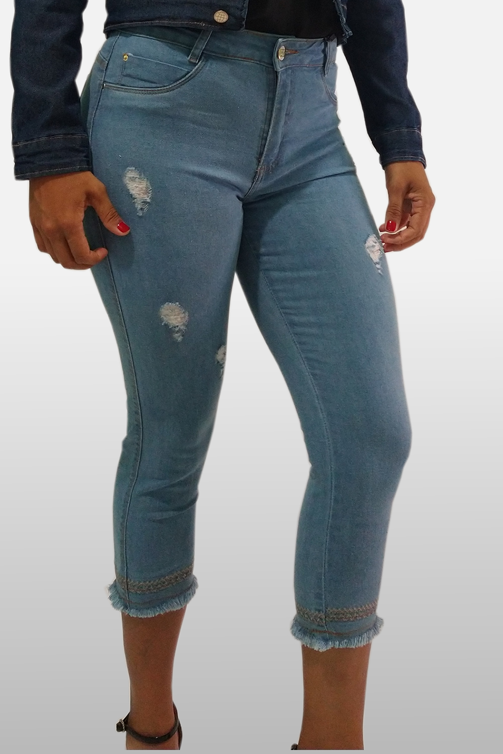 CALCA JEANS EL FEM CAPRI ALTA