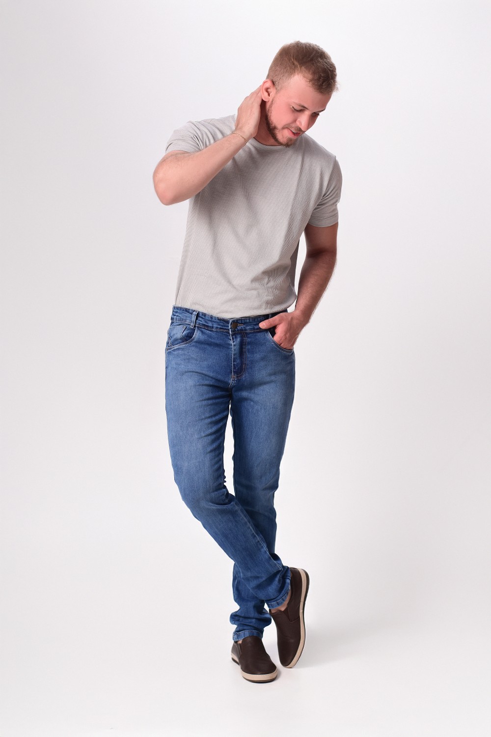 CALCA JEANS ELAST MAS SLIM FIT