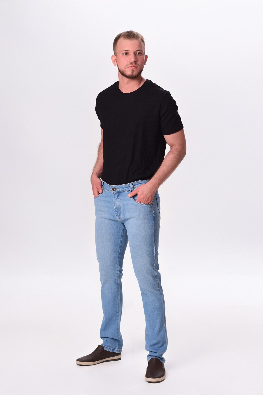 CALCA JEANS ELAST MAS ANT FIT