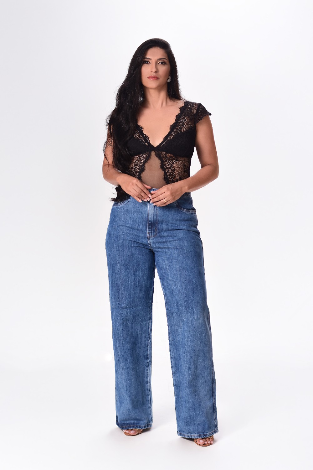 CALCA JEANS FEM PANTALONA