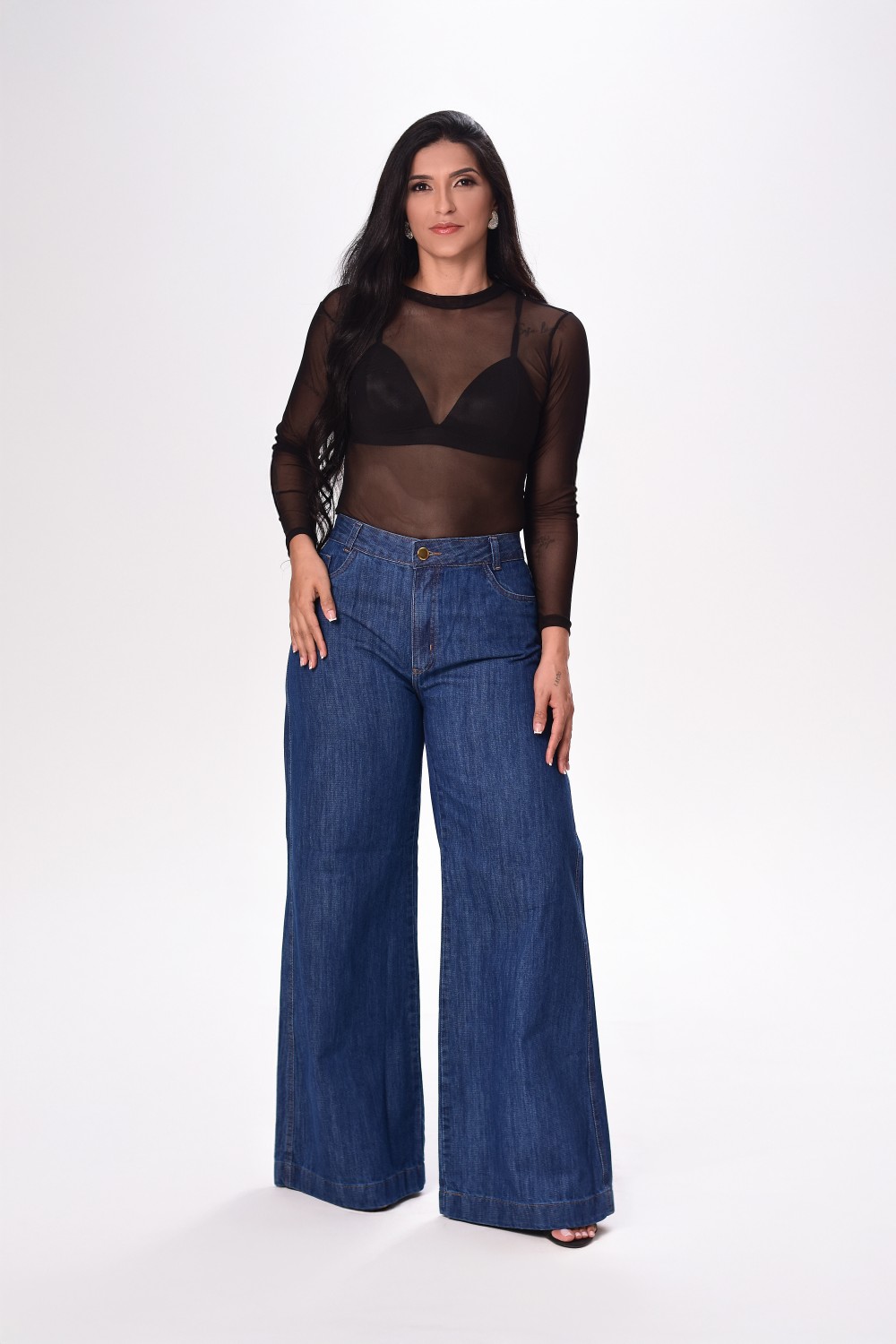 CALCA JEANS FEM PANTALONA