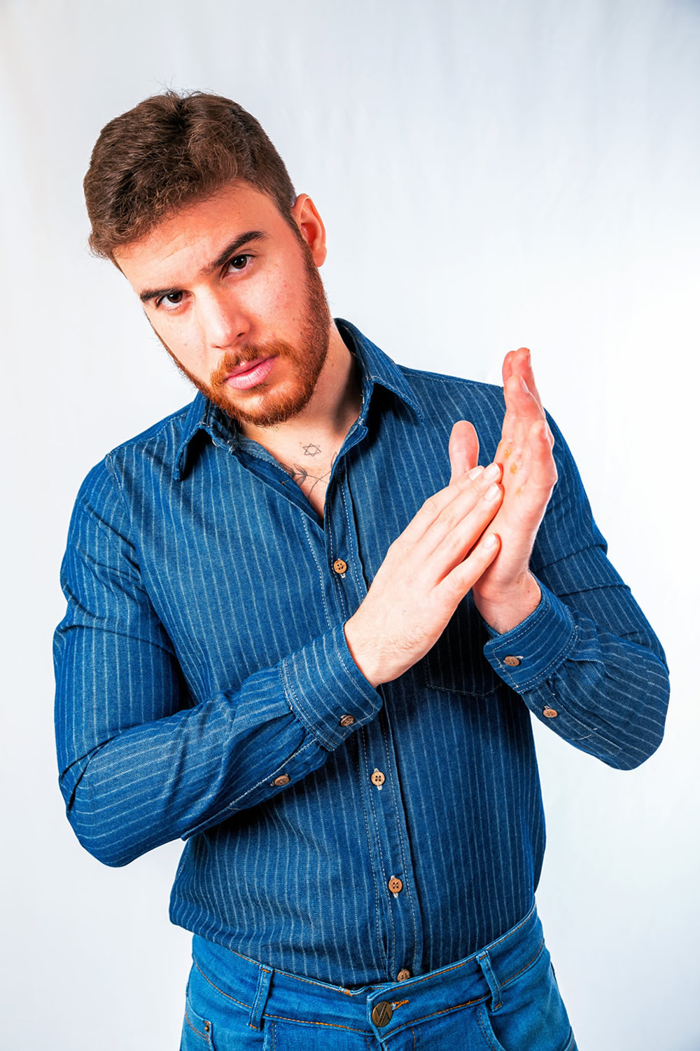 CAMISA SARJA MAS M/L SLIM