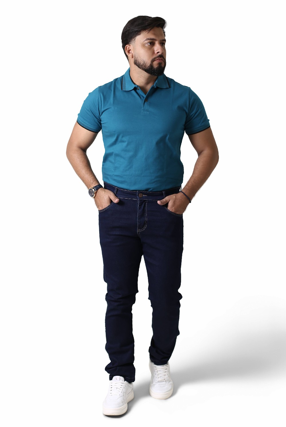 CALCA JEANS ELAST MAS SLIM FIT