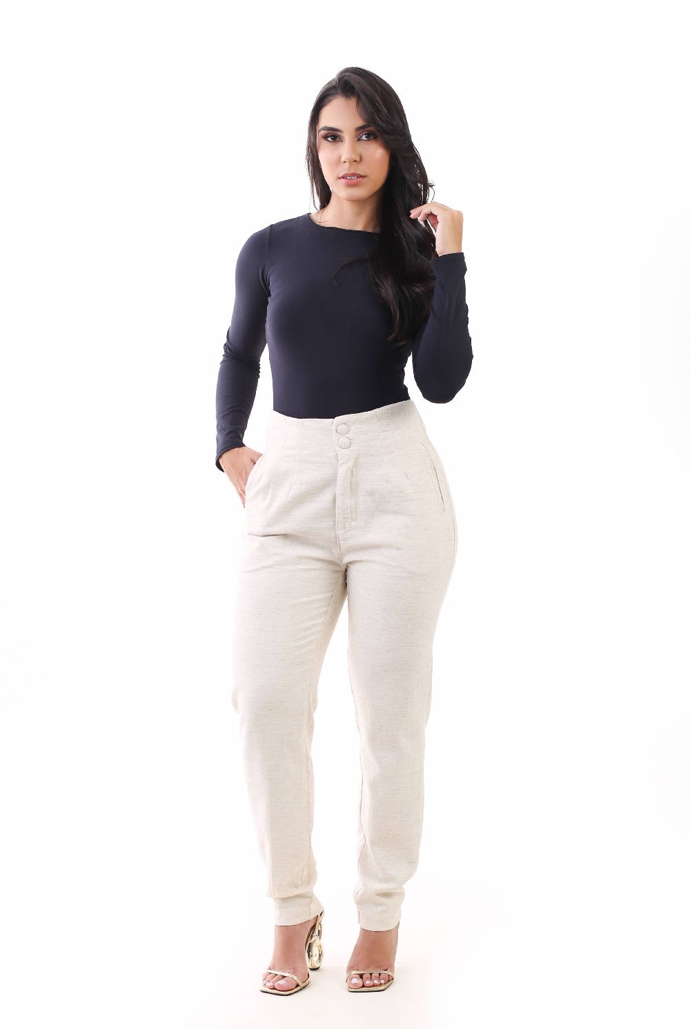 CALCA LINHO FEM ALFAIATARIA