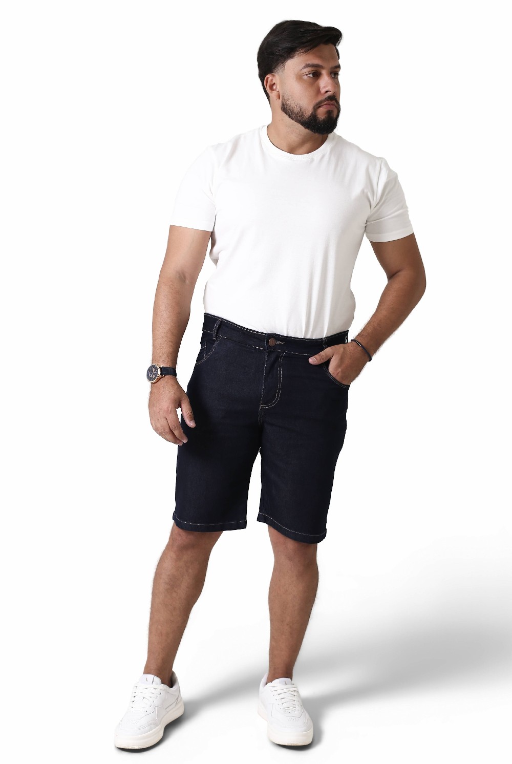 BERMUDA JEANS ELAST MAS BASICA