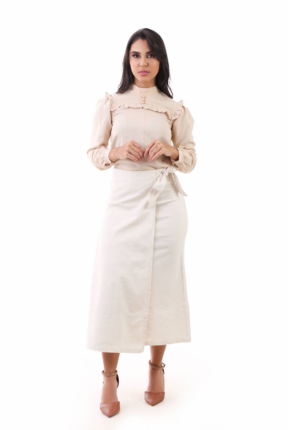 SAIA LINHO FEM MIDI ENVELOPE