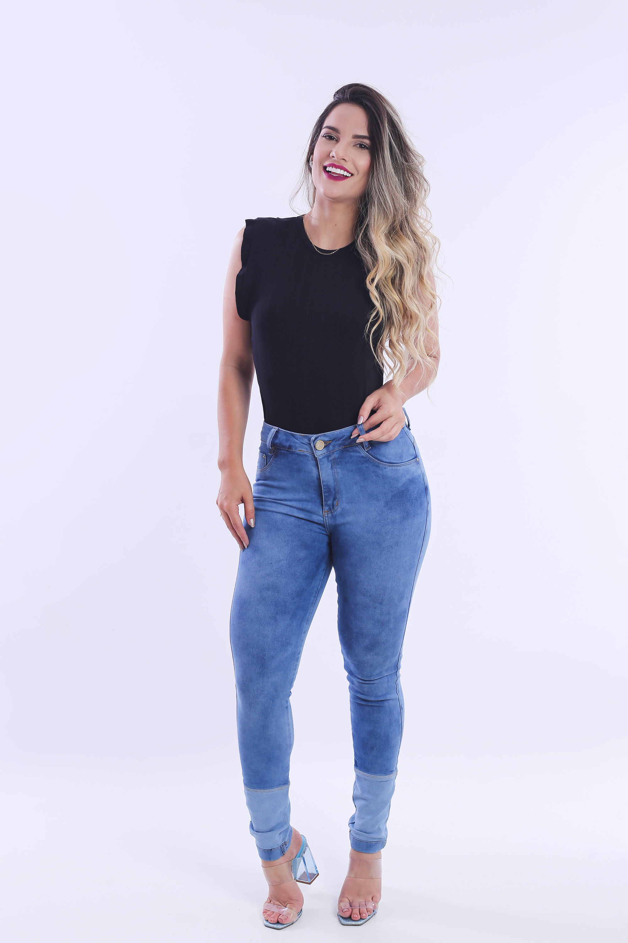 CALCA JEANS EL FEM SUP SK