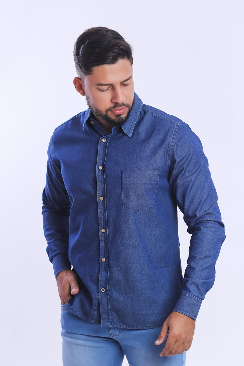 CAMISA JEANS MAS M/L SLIM 2132901