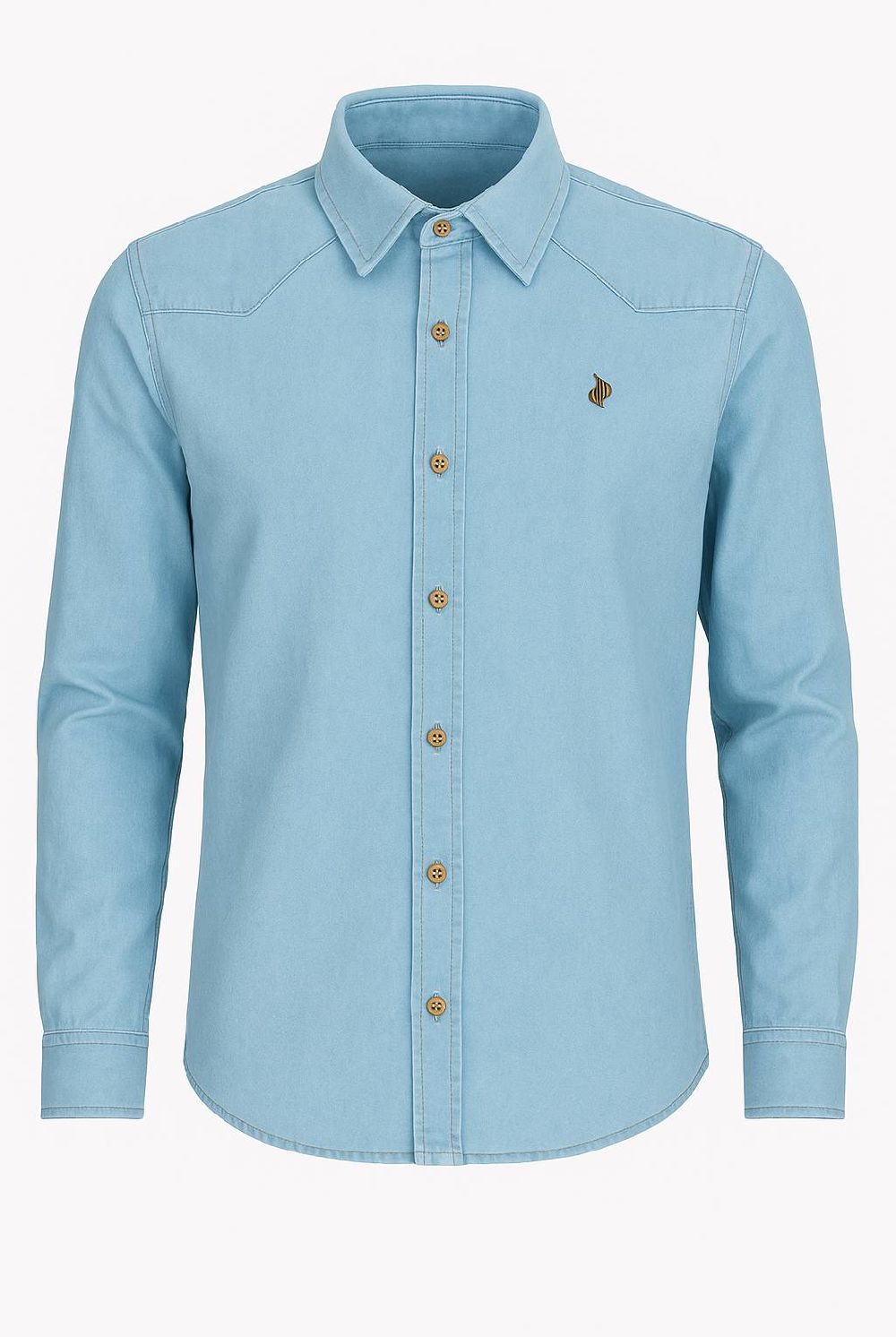 CAMISA JEANS MAS MANGA LONGA SLI 