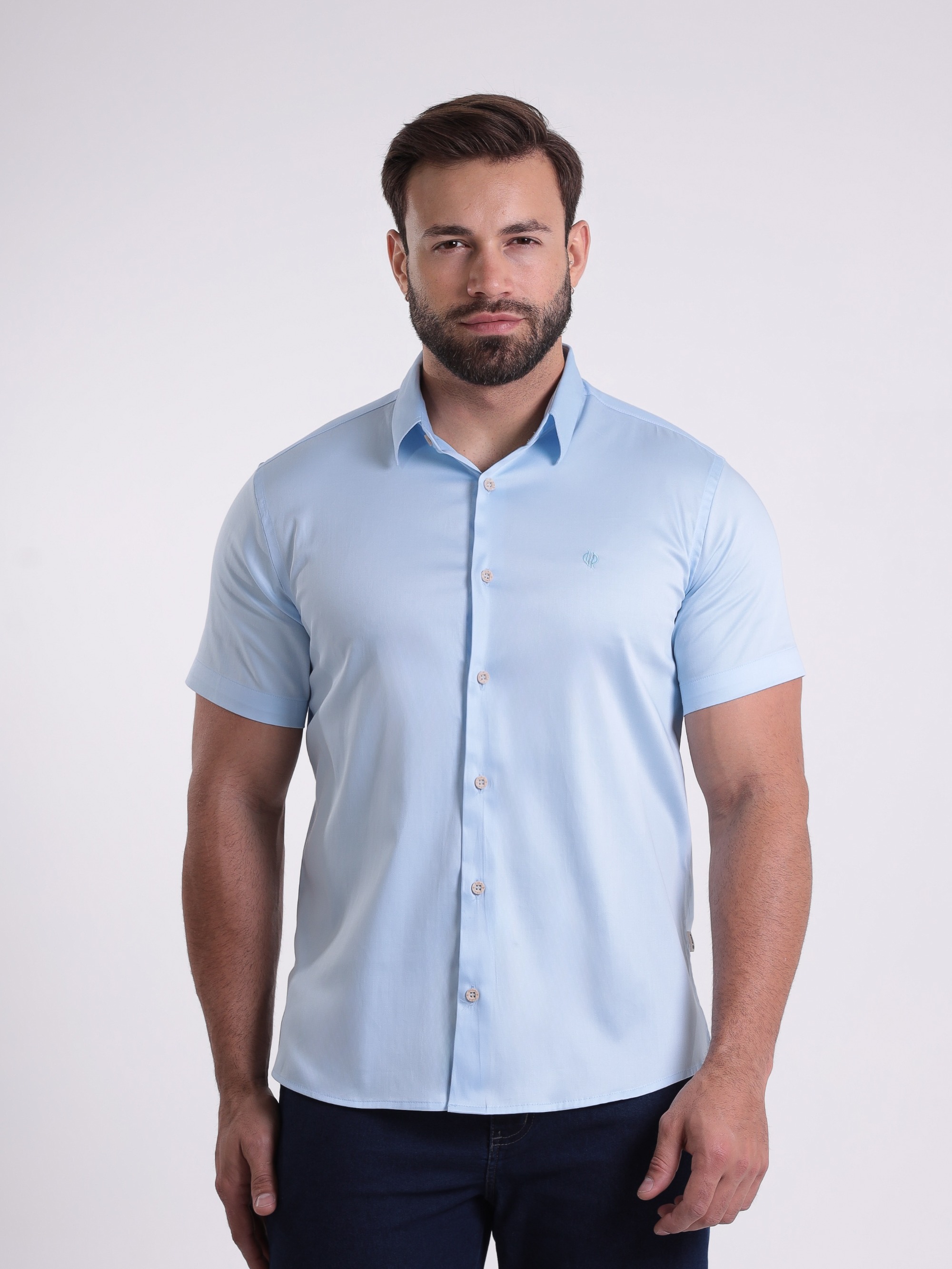 CAMISA TRIC. ACETINADO MAS MANGA CURTA SLI