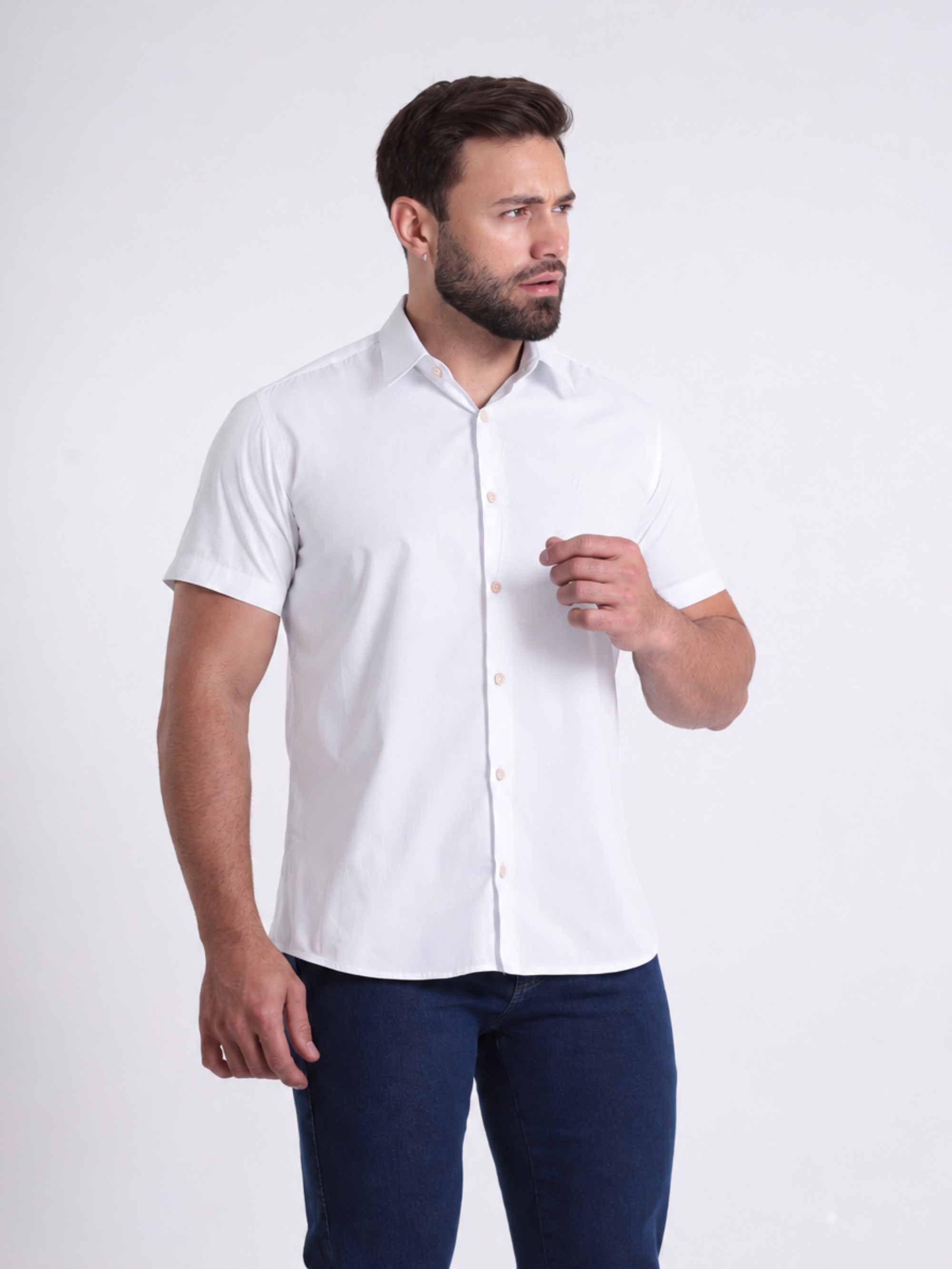 CAMISA ALGODAO MAS MANGA CURTA SLI