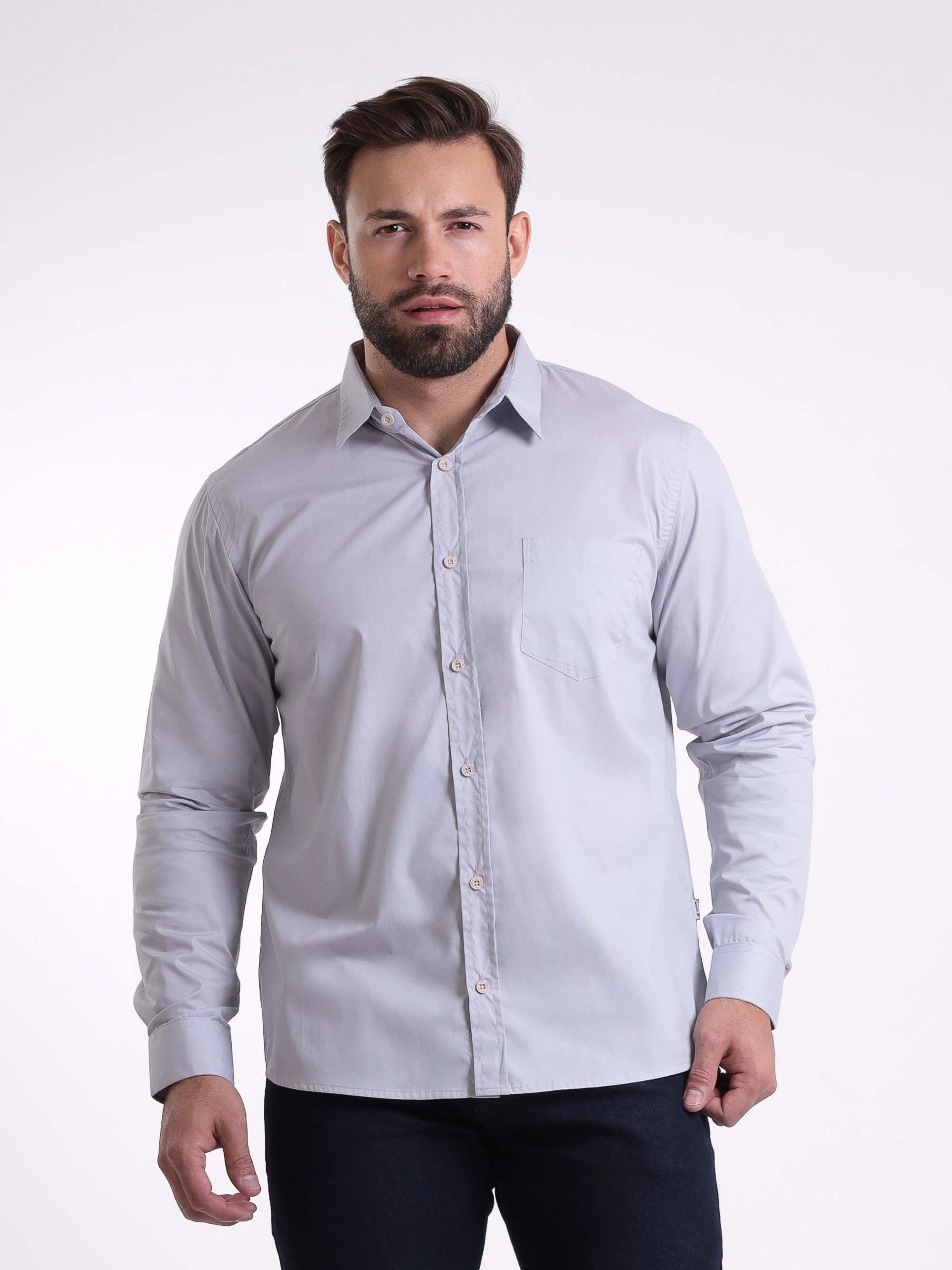CAMISA TRADICIONAL MANGA LONGA MASC 2100920