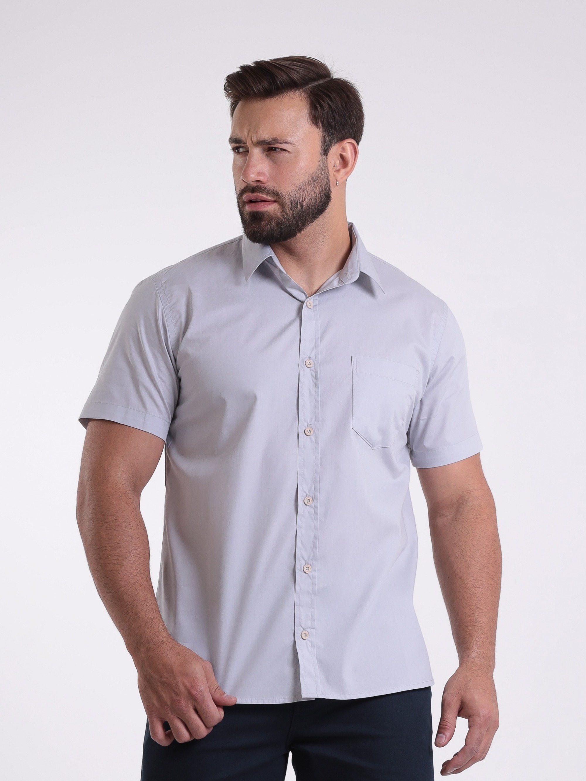 CAMISA TRADICIONAL MANGA CURTA MASC 2100921