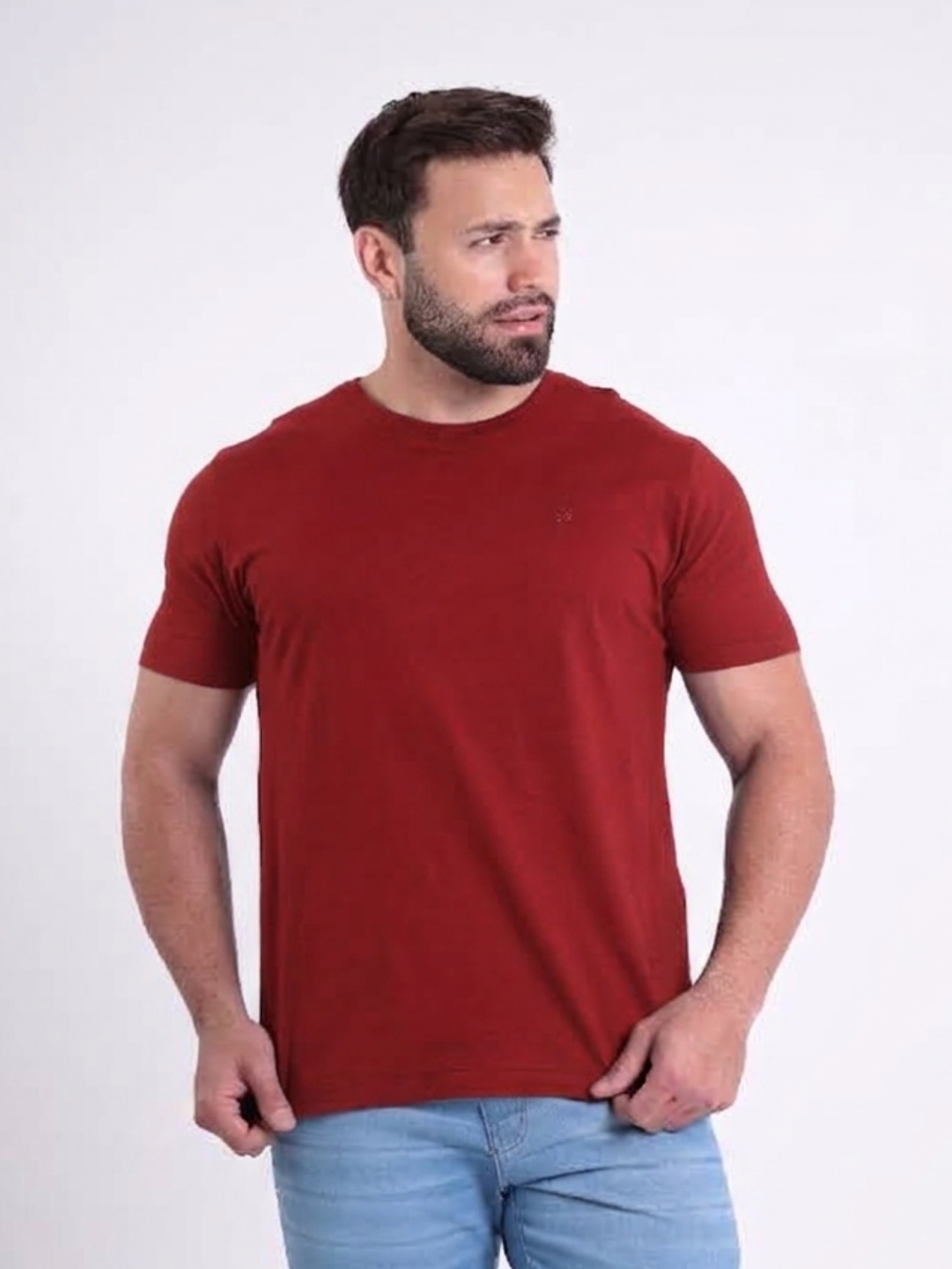CAMISETA MALHA GOLA O MASC 2100922
