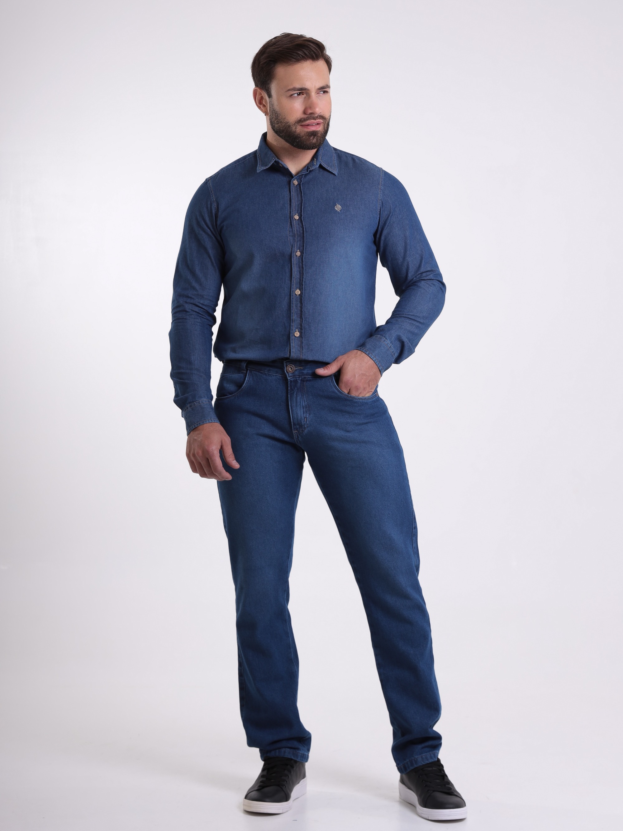 CALÇA ANTI FIT JEANS ALGODAO MASC
