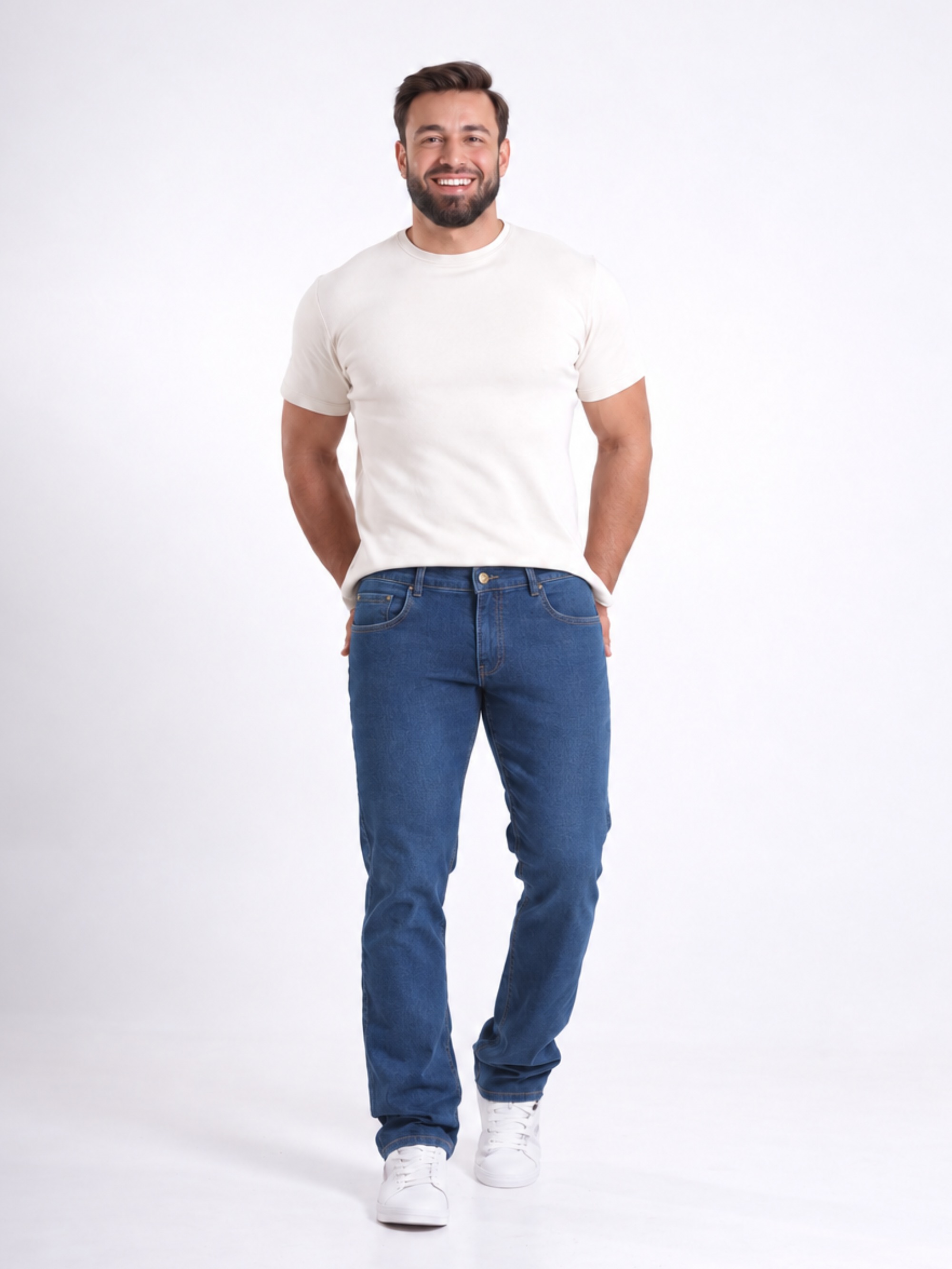CALÇA ANTI FIT JEANS ELAST MASC 2126110