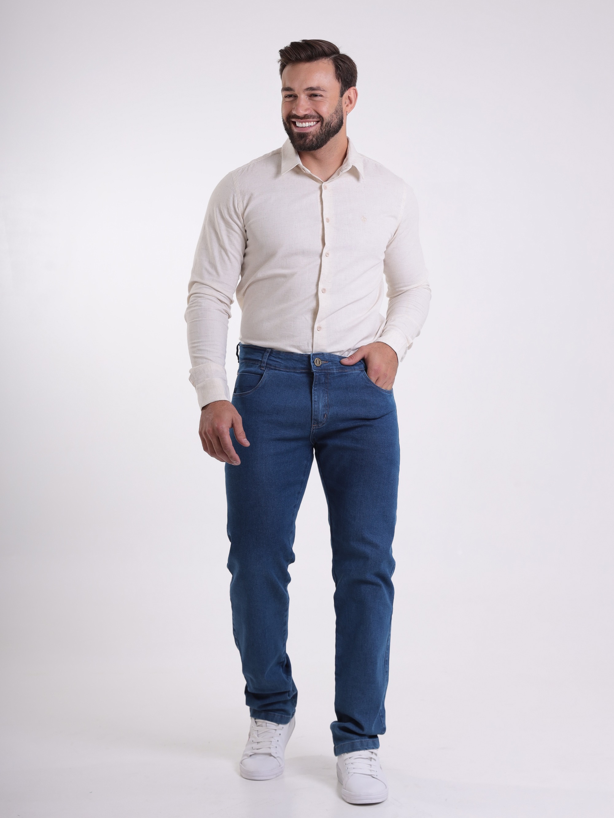 CALÇA ANTI FIT JEANS ELAST MASC 2126112