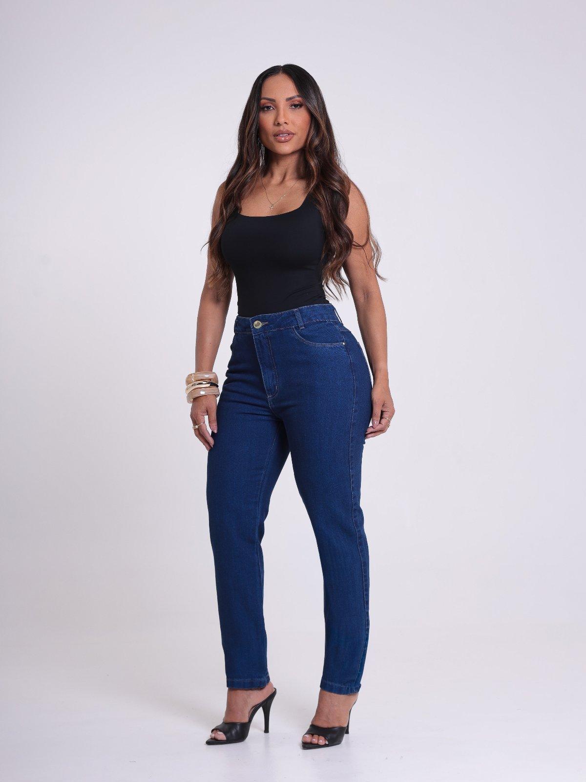 CALCA MOM ALTA JEANS FEM 2126204
