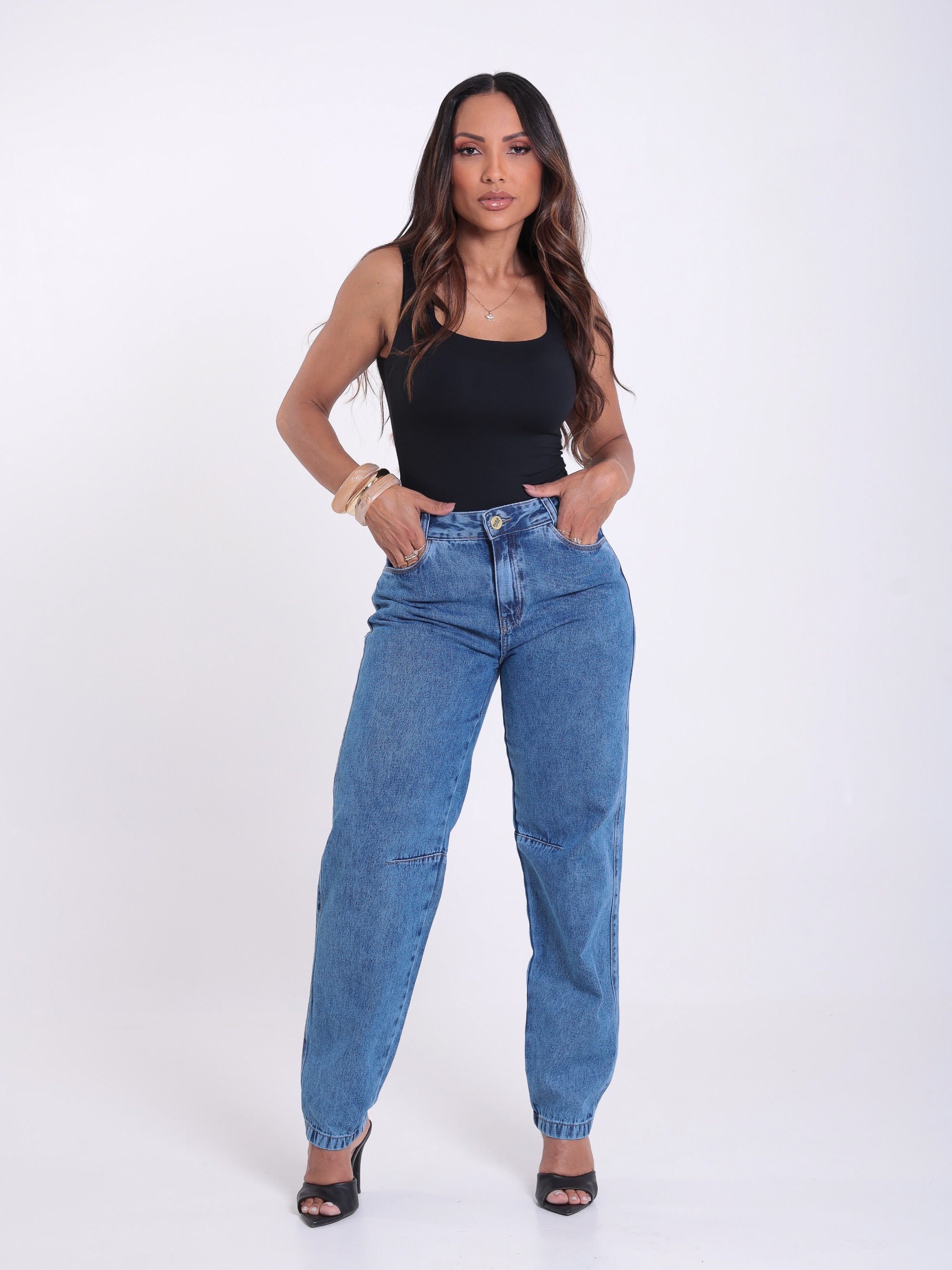 CALÇA BARREL JEANS FEM 2126207